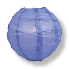 12" Very Periwinkle / Astra Blue Round Paper Lantern, Crisscross Ribbing, Chinese Hanging Wedding & Party Decoration