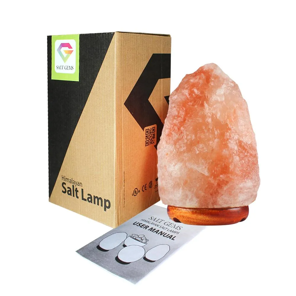 2 Pack Natural Himalayan Salt Lamp, 3-6 lbs