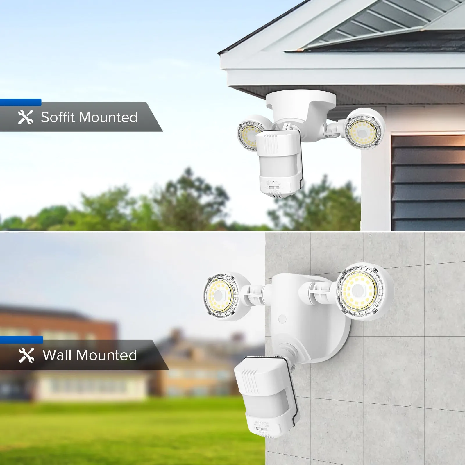 25W Motion Sensor Outdoor Security Lights with Remote (US ONLY)