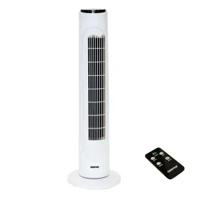 29-Inch Oscillating Tower Fan with 3 Speeds and Remote Control