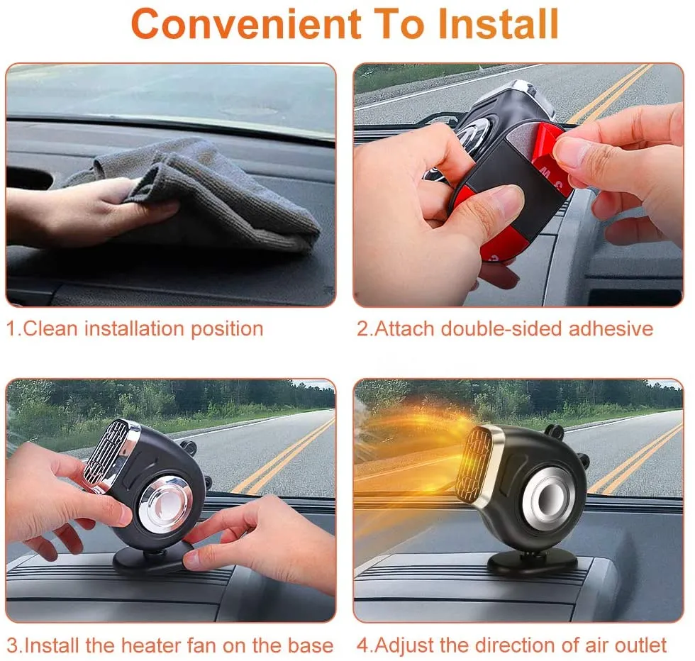 2in1 Portable Auto Mini Car Heater Fan