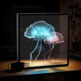 3D Hologram LED Fan With Frame Supports APP & Bluetooth Connectivity