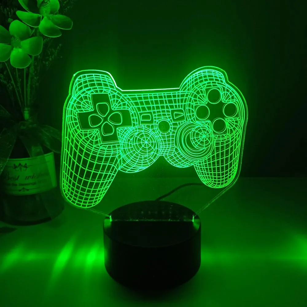 3D Night Lamp Gaming Room Desk Setup Lighting Decor On the Table Game Console Icon Logo Sensor Light for Kids Bedside Gift