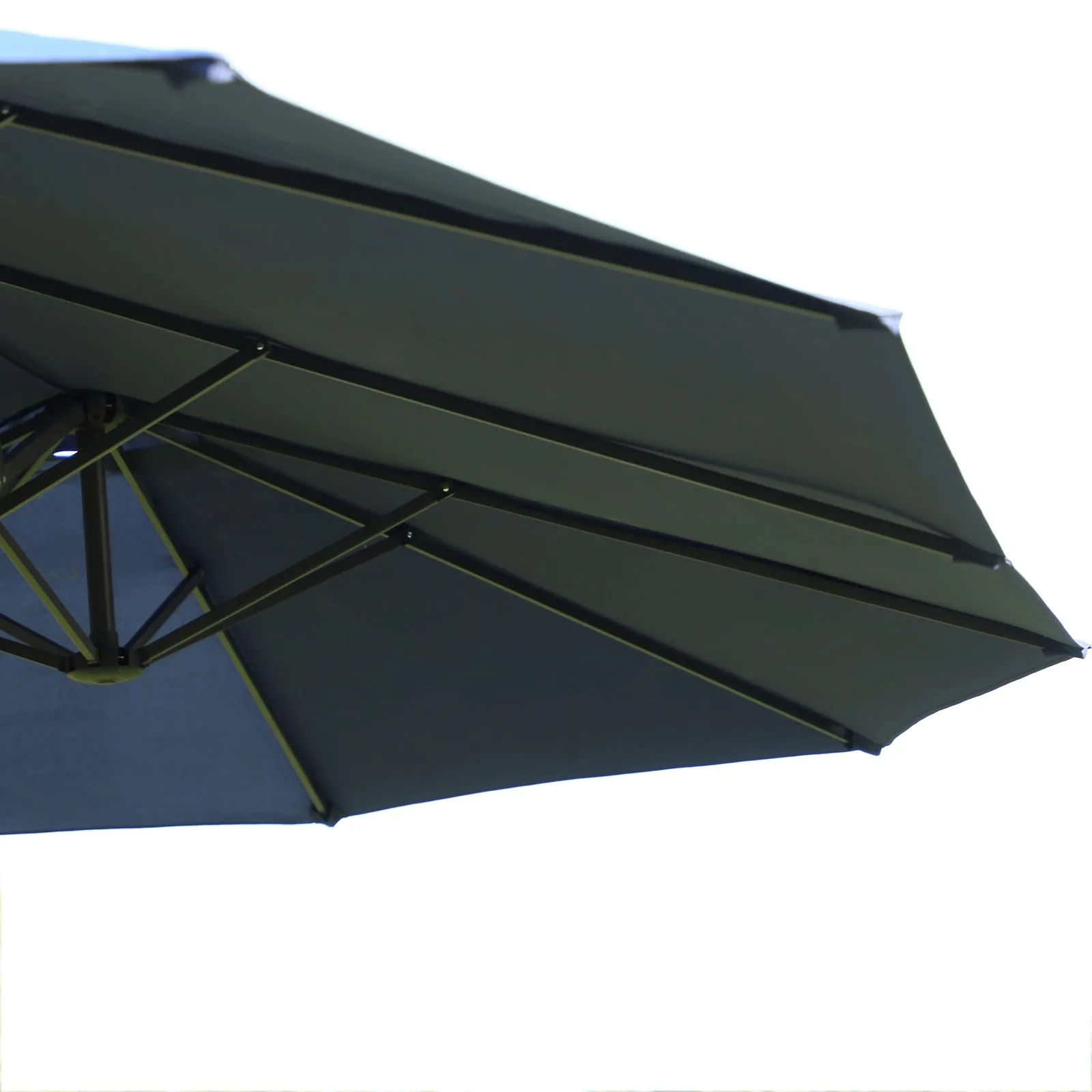 4.6m Garden Parasol Double-Sided Sun Umbrella Patio Market Shelter Canopy Shade Outdoor Blue - NO BASE