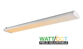 4ft LED Wraparound Shop Light Wattage Switchable (30w, 35w, 40w) 3CCT Switchable (3500K, 4000K, 5000K)