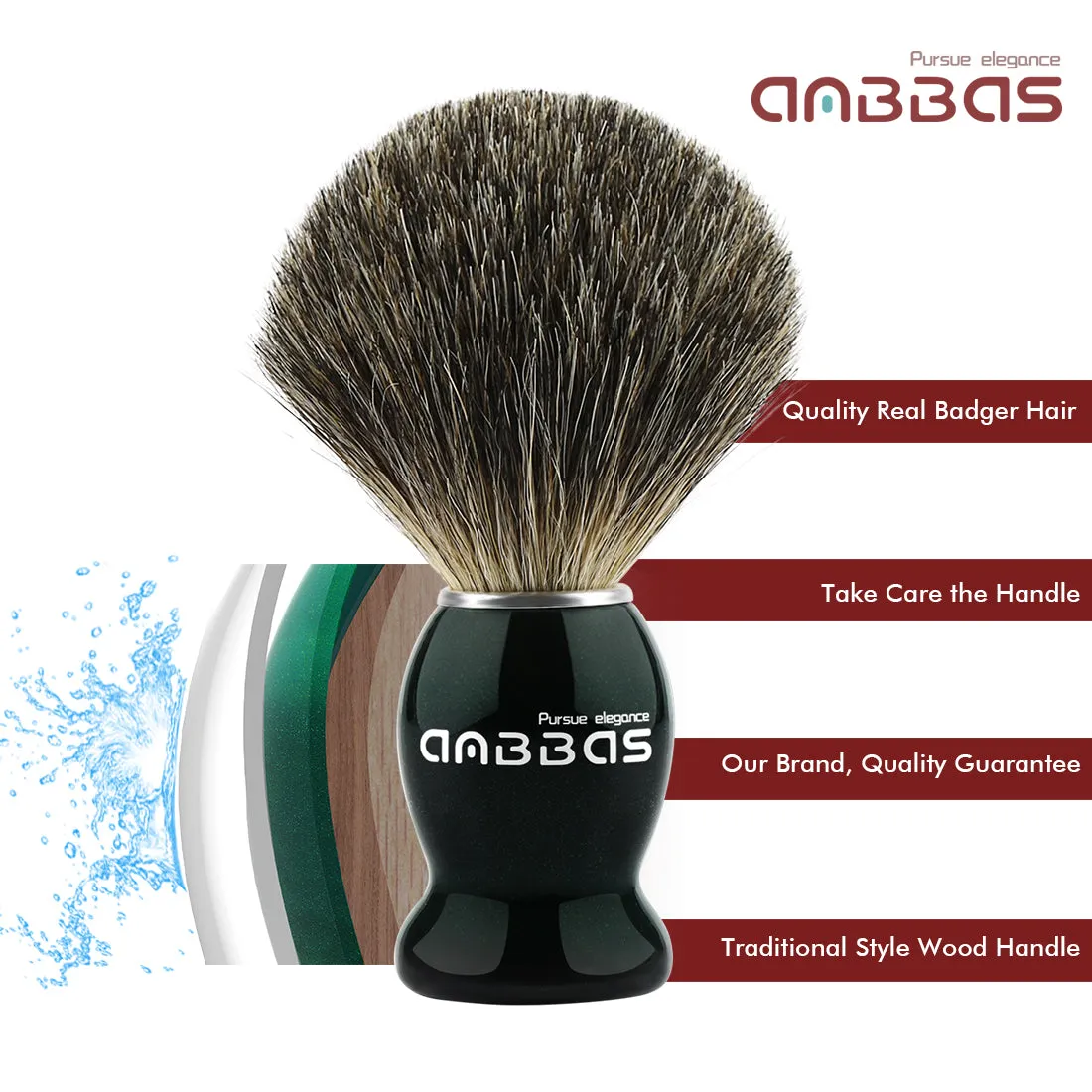 4in1 Set,Shaving Brush and Soap,Shaving Stand and Bowl for Men