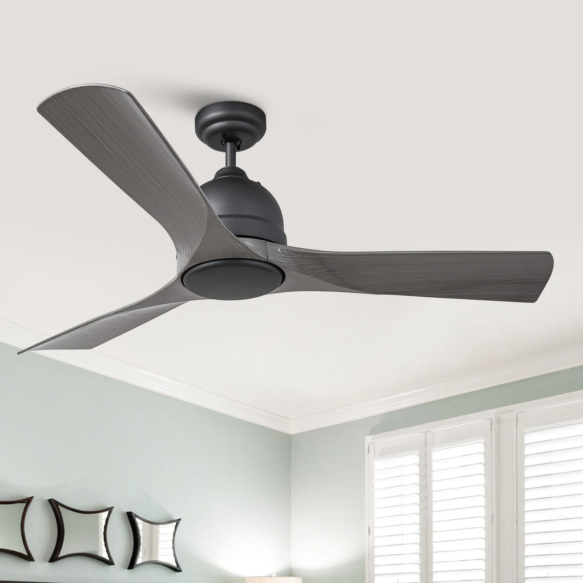 54" Industrial 3 Blades LED Ceiling Fan with Remote Control