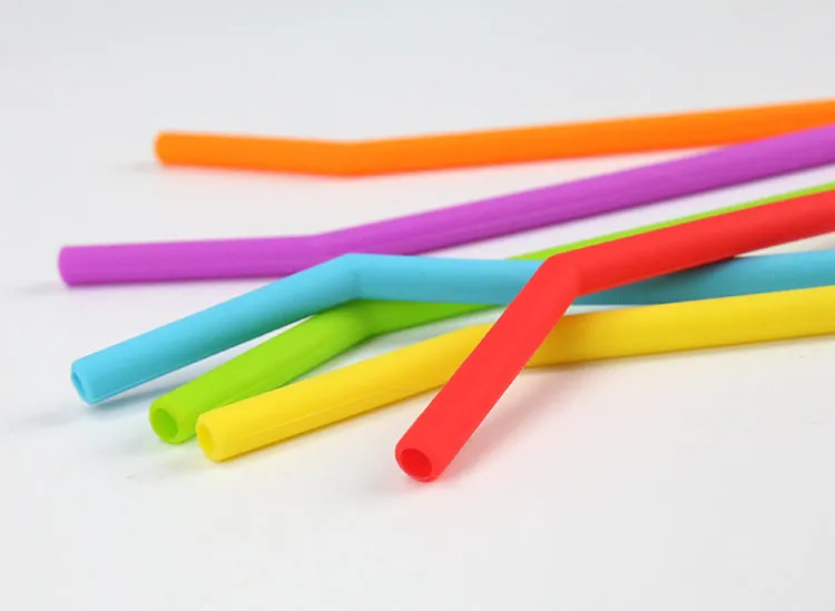 6-piece Super Soft Food Grade Silicone Straws Set