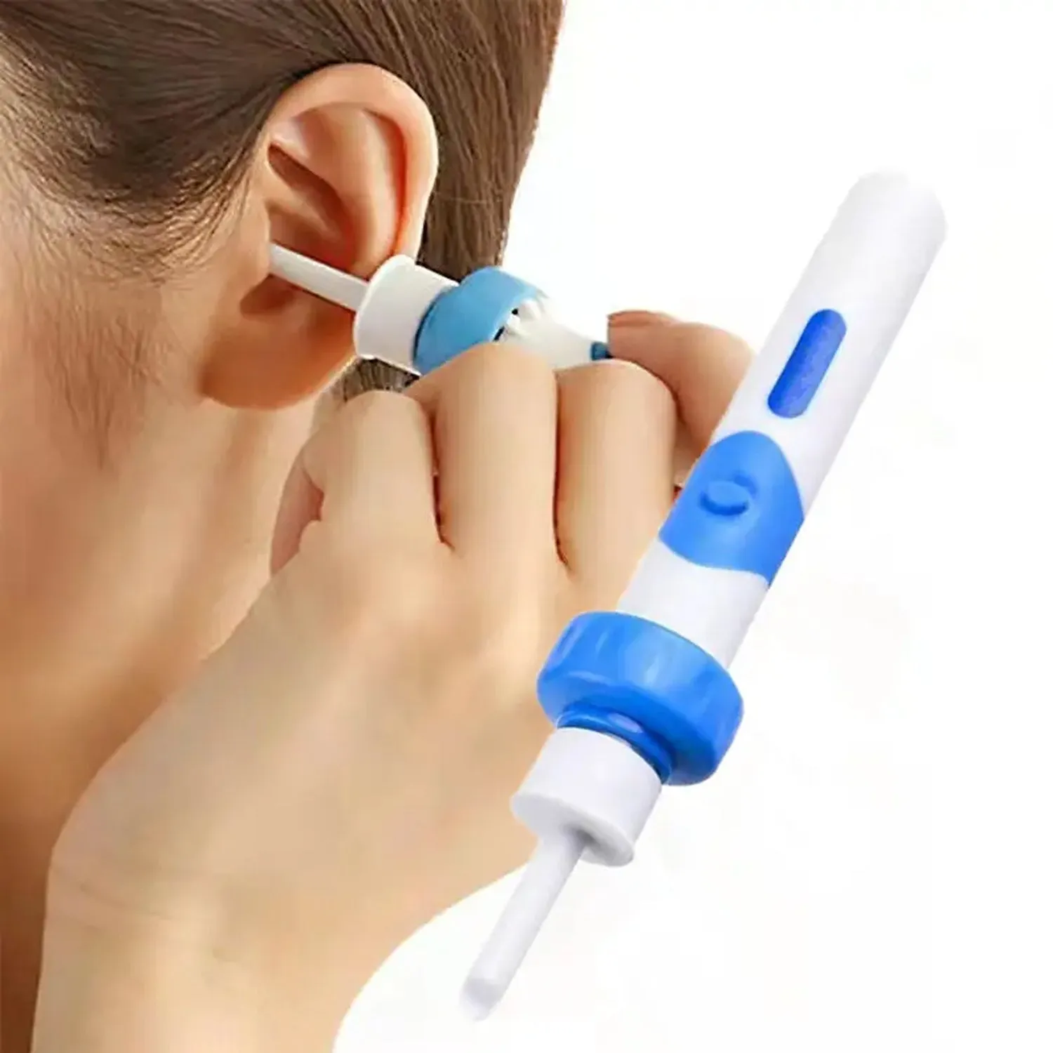 6374 Ear Suction Device, Portable Comfortable Efficient Automatic Electric Vacuum Soft Ear Pick Ear Cleaner Easy Earwax Remover Soft Prevent Ear-Pick Clean Tools Set for Adults Kids