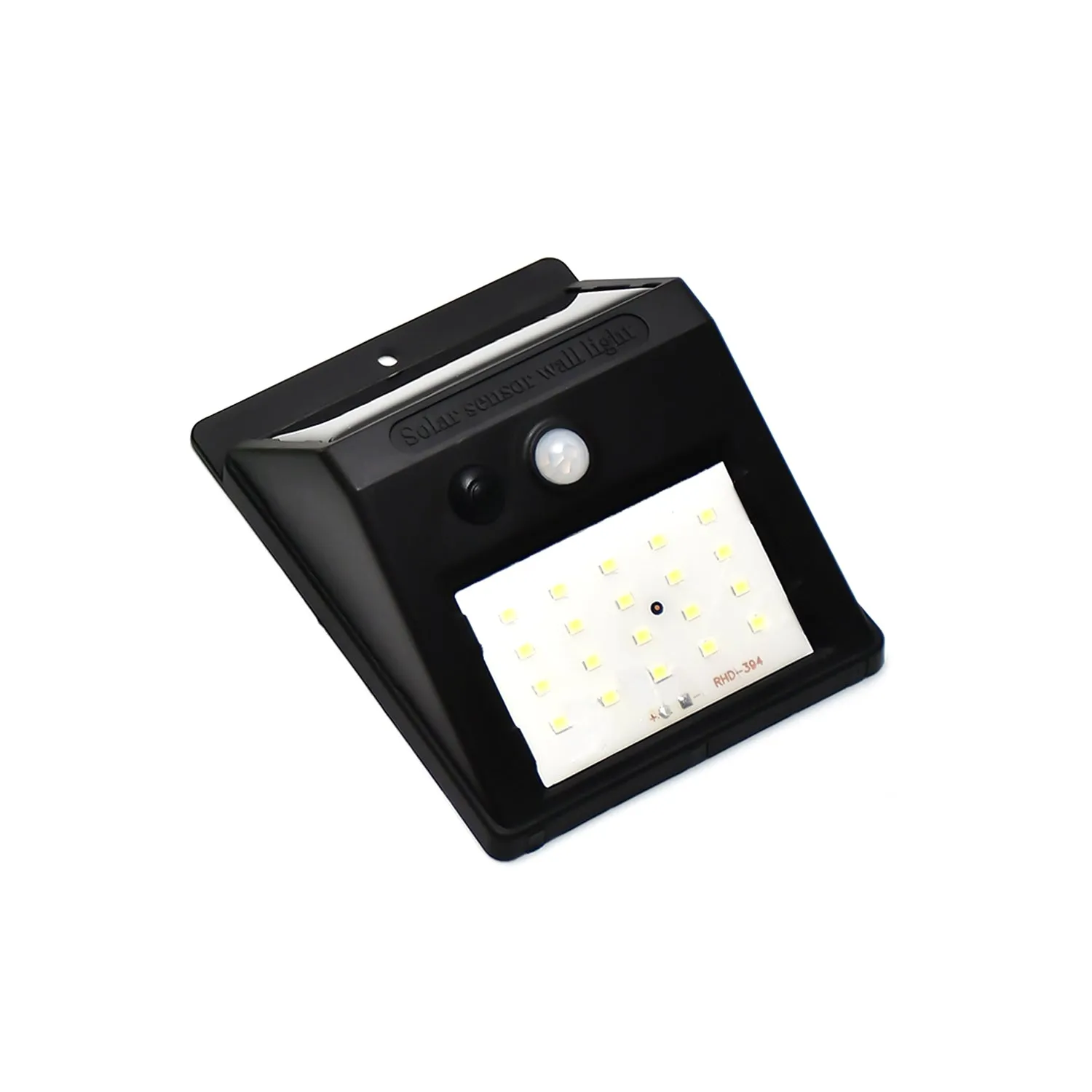 6608 White Solar Wireless Security Motion Sensor LED Night Light for Home Outdoor / Garden Wall.