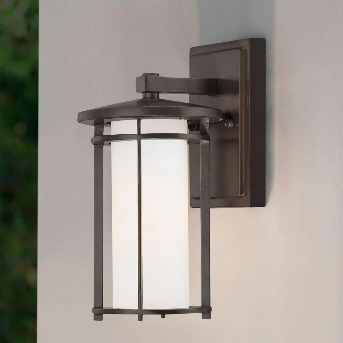 Addison Park 10 in. Outdoor Wall Lantern Bronze Finish