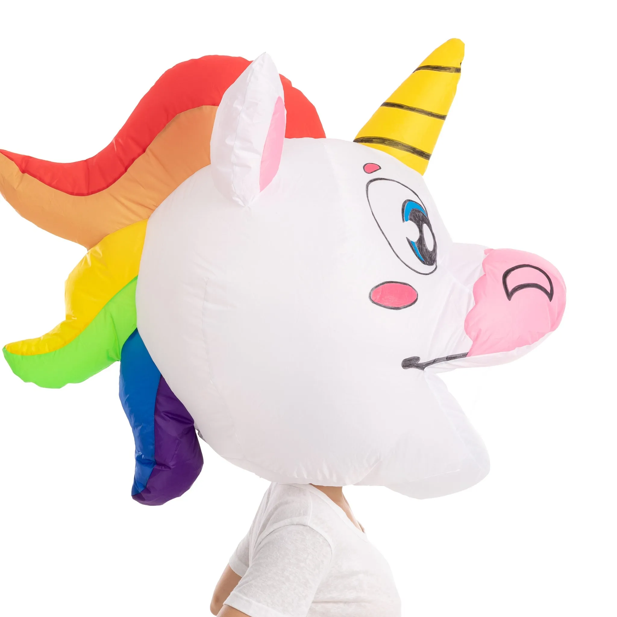 Adult Unicorn Bobble Head Inflatable Costume | 1 ct