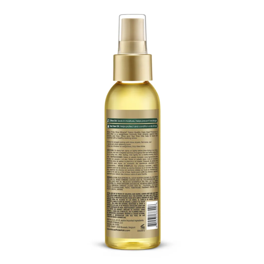 African Pride Olive Miracle Heat Protectant & Shine Mist 4 oz