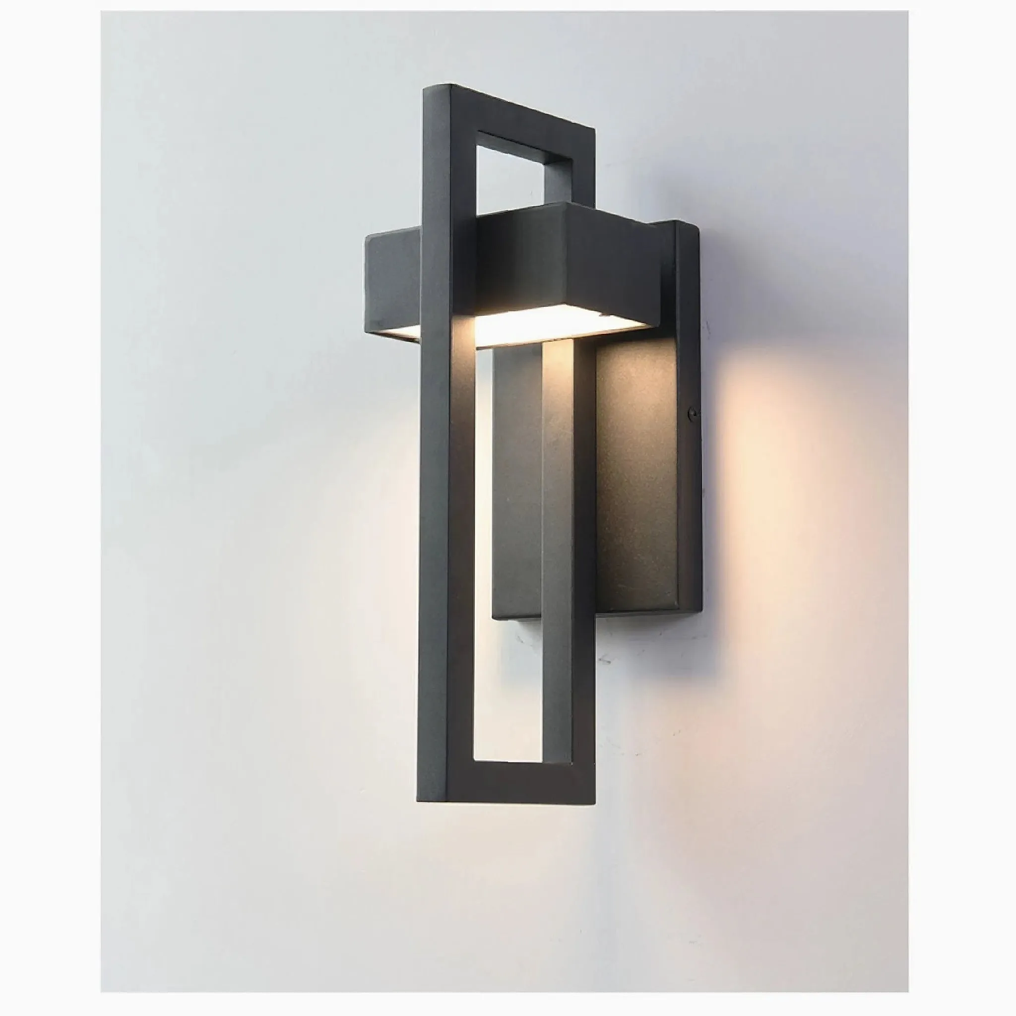 Alcamo | Black Retro Outdoor Waterproof LED Wall Lighting