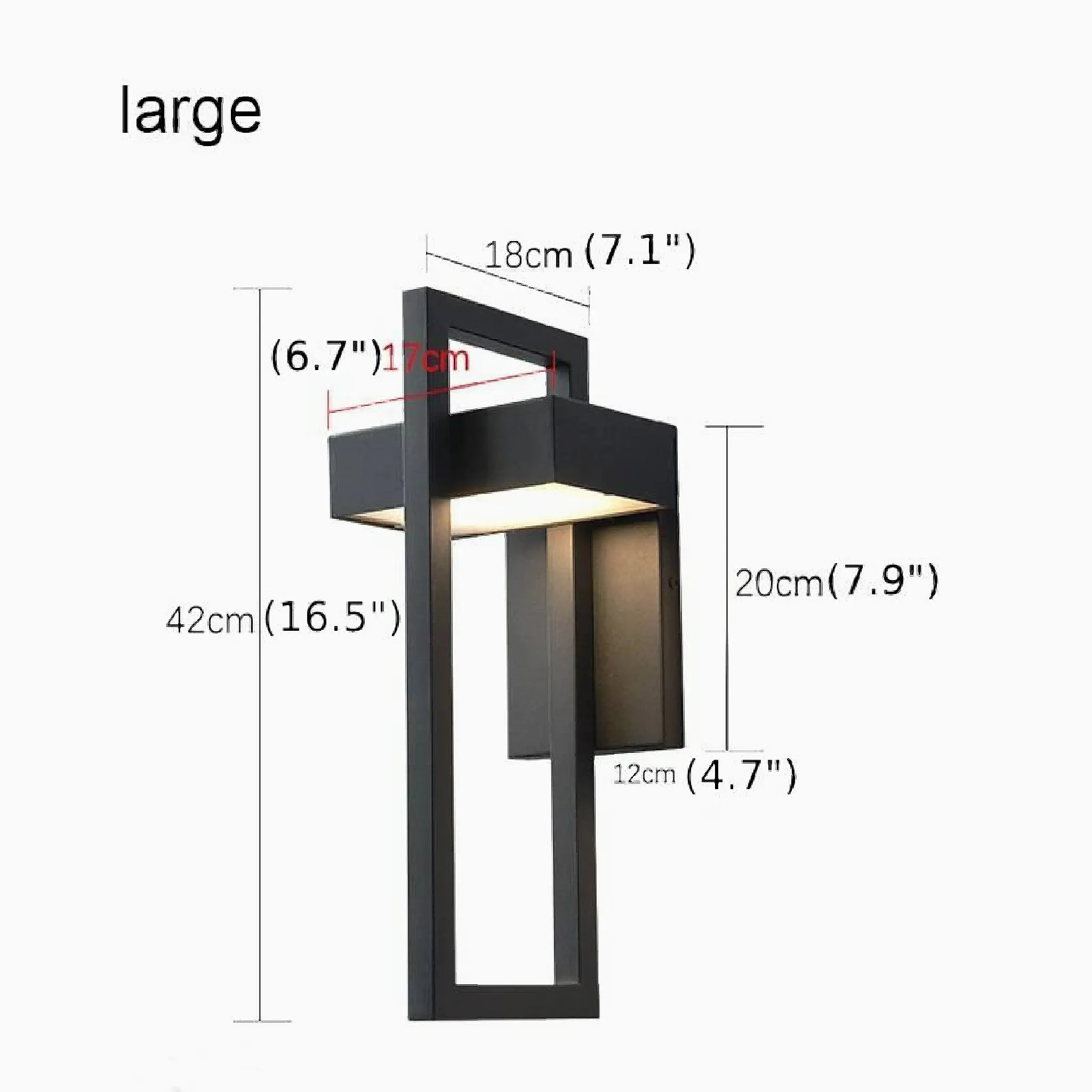 Alcamo | Black Retro Outdoor Waterproof LED Wall Lighting