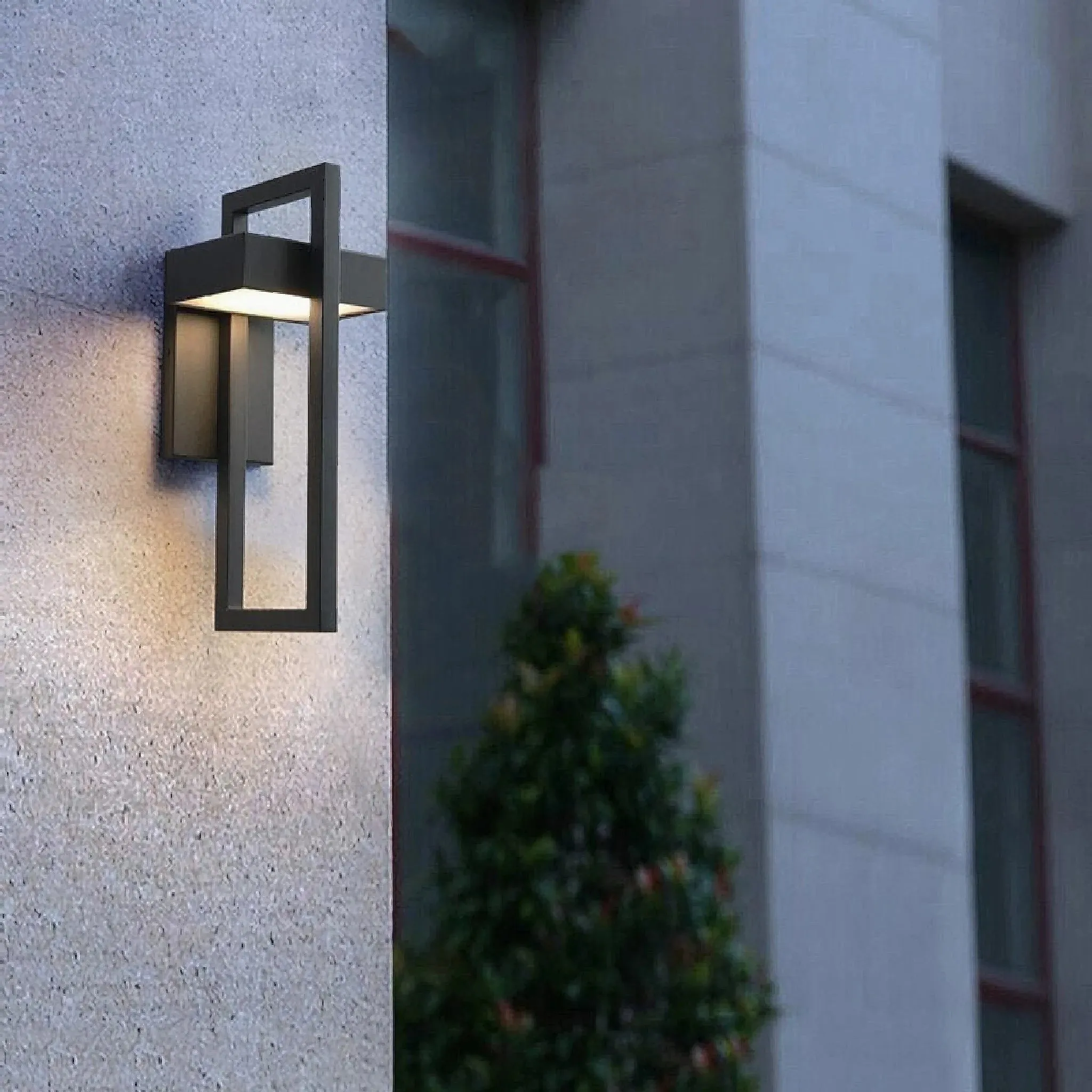 Alcamo | Black Retro Outdoor Waterproof LED Wall Lighting