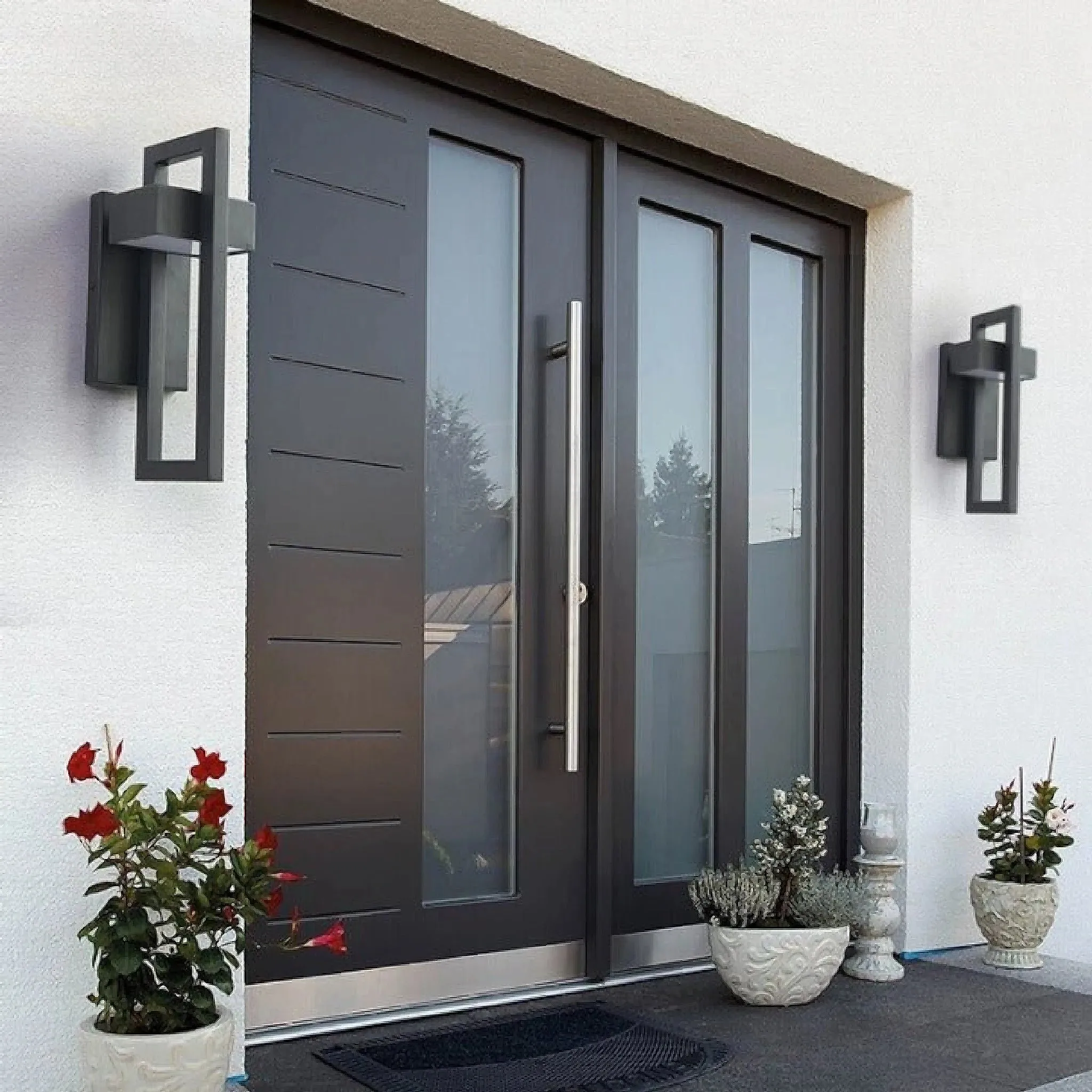 Alcamo | Black Retro Outdoor Waterproof LED Wall Lighting