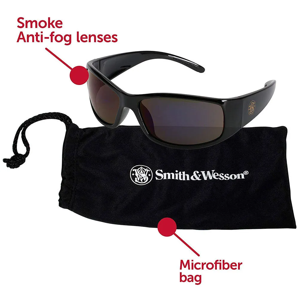 American Allsafe 3016313 (21303) S&W Elite Black/Smoke Anti-fog Safety Glasses