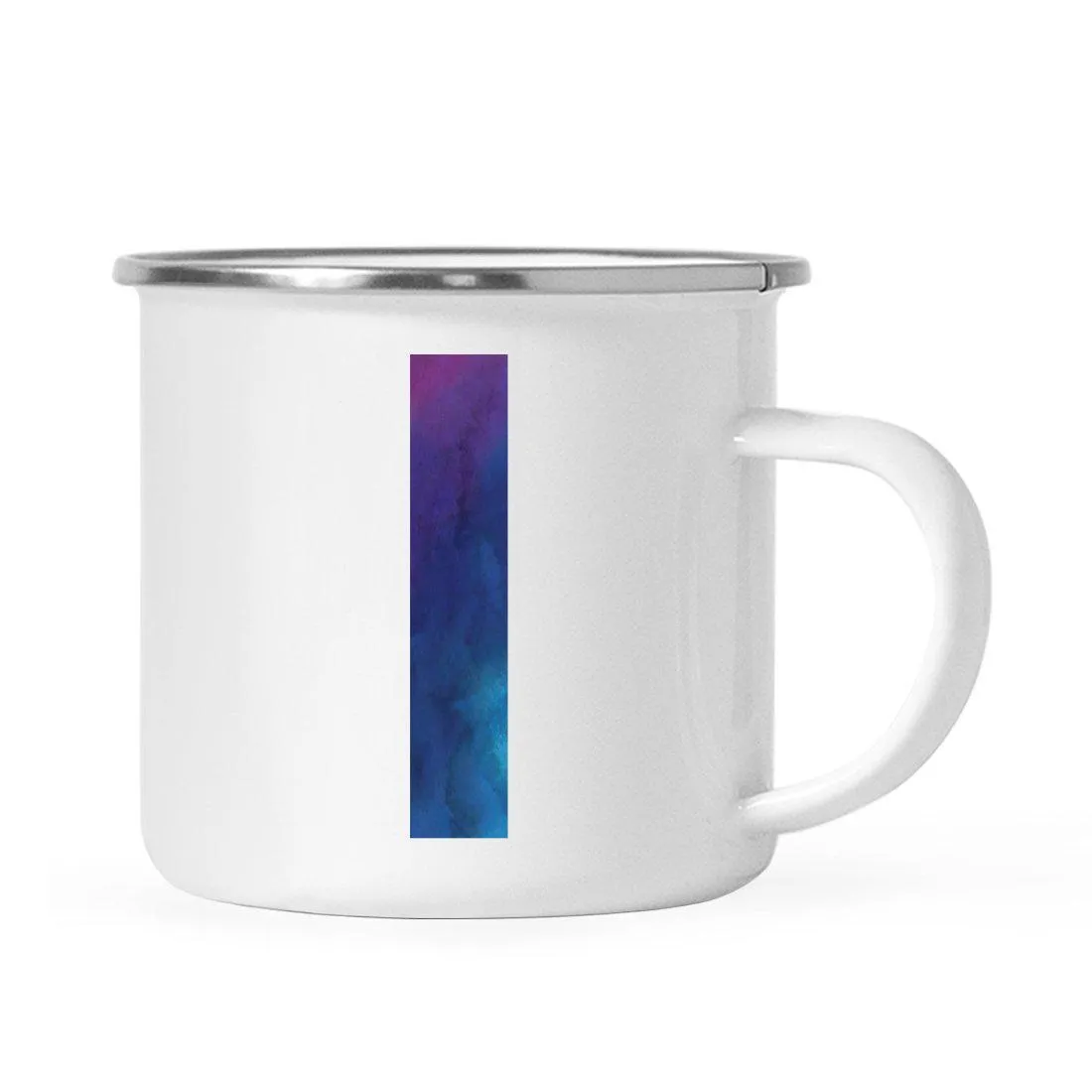 Andaz Press 11oz Blue Purple Watercolor Monogram Campfire Coffee Mug