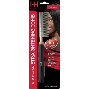 Annie Straightening Comb Fine Teeth, Stainless Steel #5512