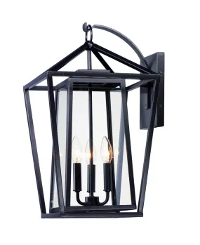 Artisan 3-Light Outdoor Wall Sconce in Black