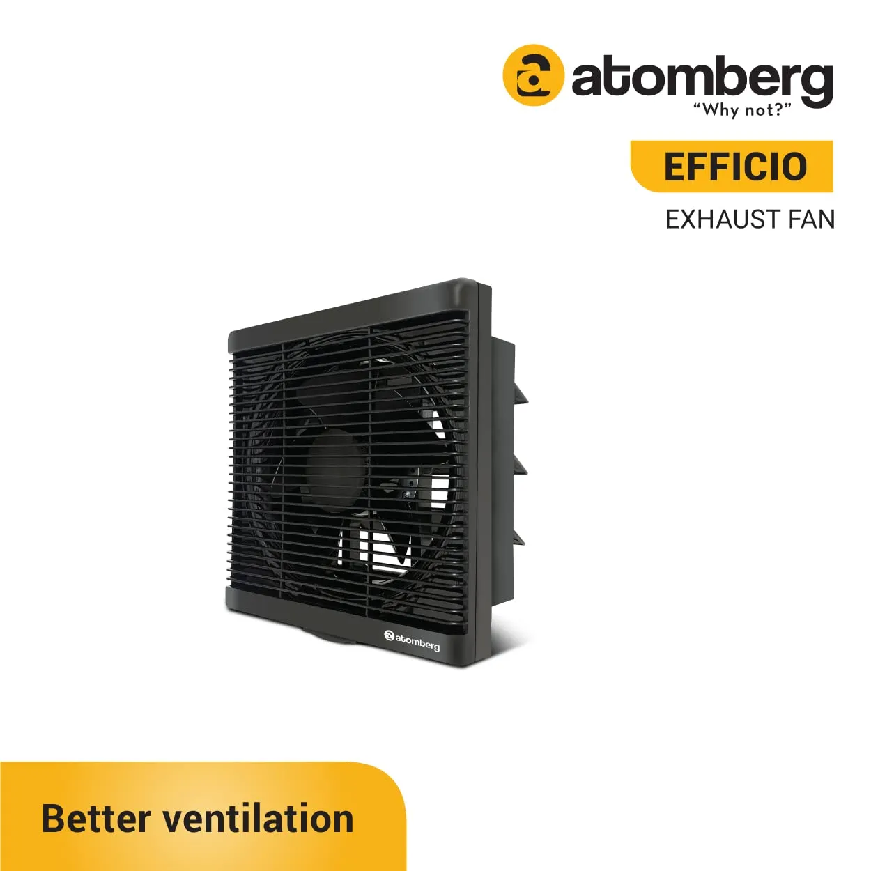 atomberg Efficio Exhaust Fan (200mm) with BLDC Motor | Easy to Clean | 1 1 Year Warranty