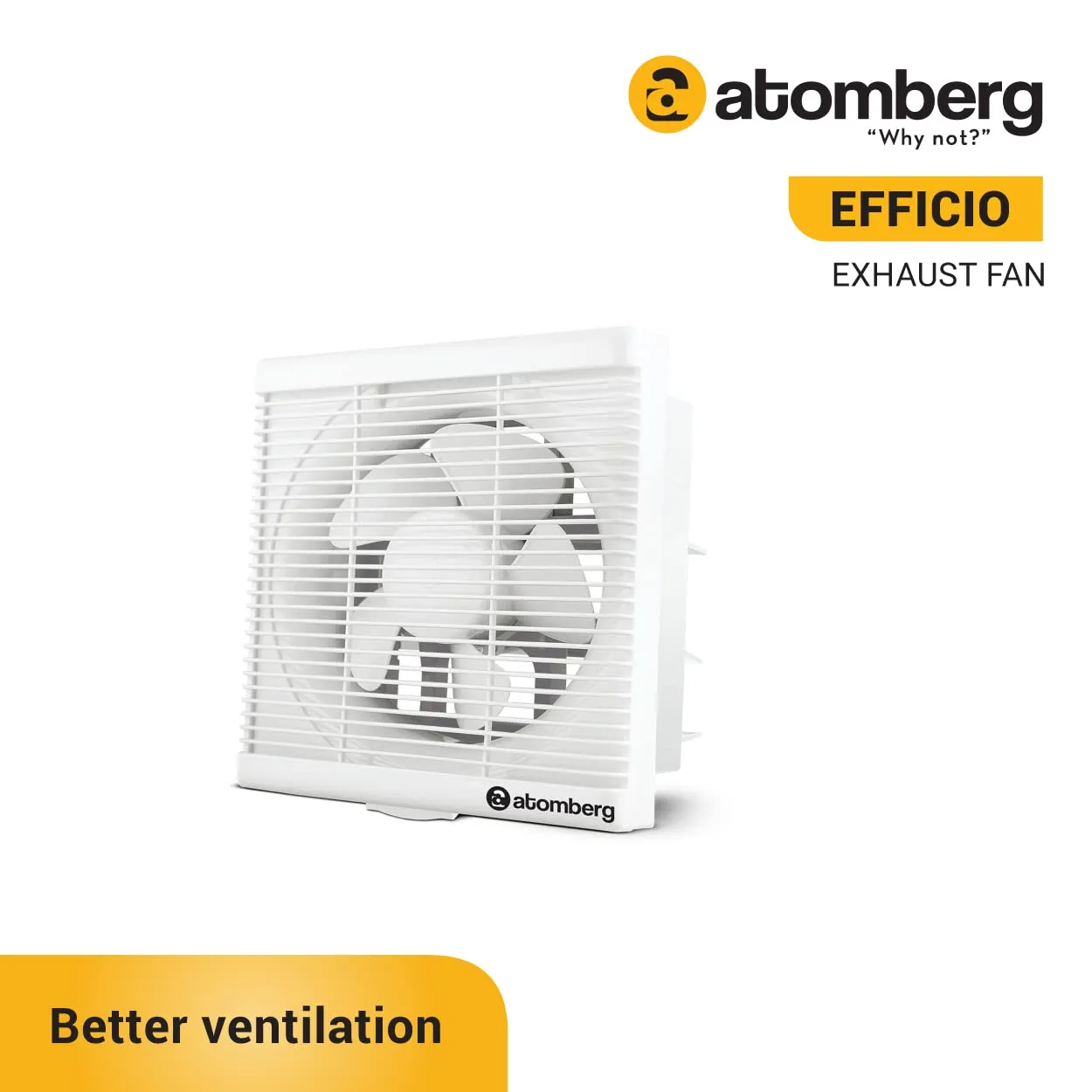 atomberg Efficio Exhaust Fan (200mm) with BLDC Motor | Easy to Clean | 1 1 Year Warranty