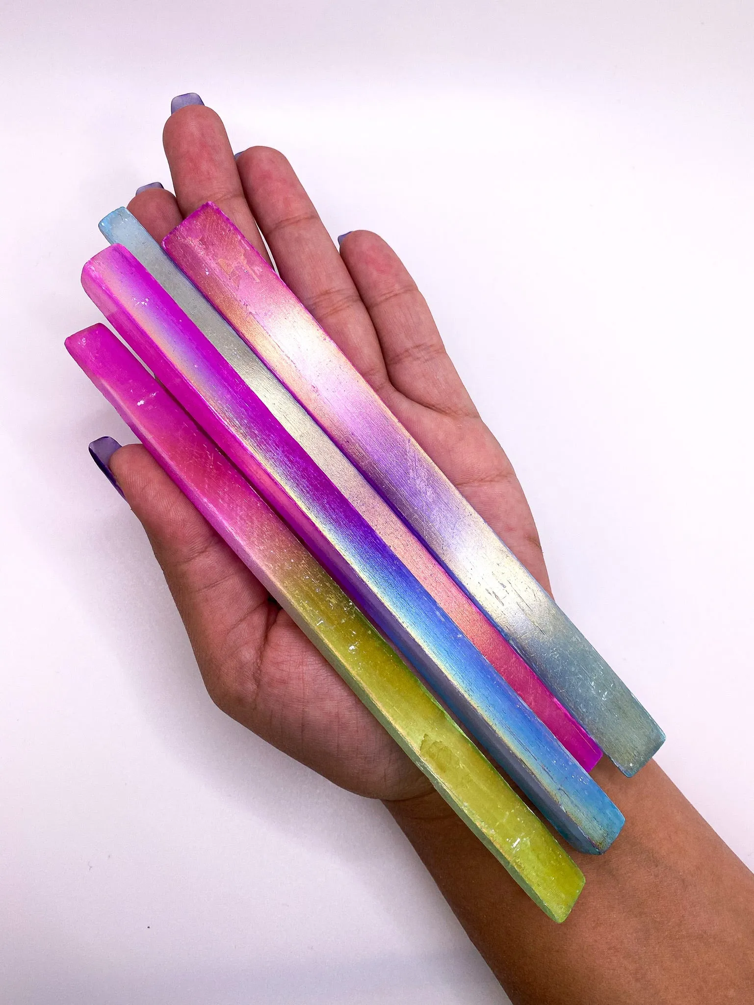 Aura Selenite Wands