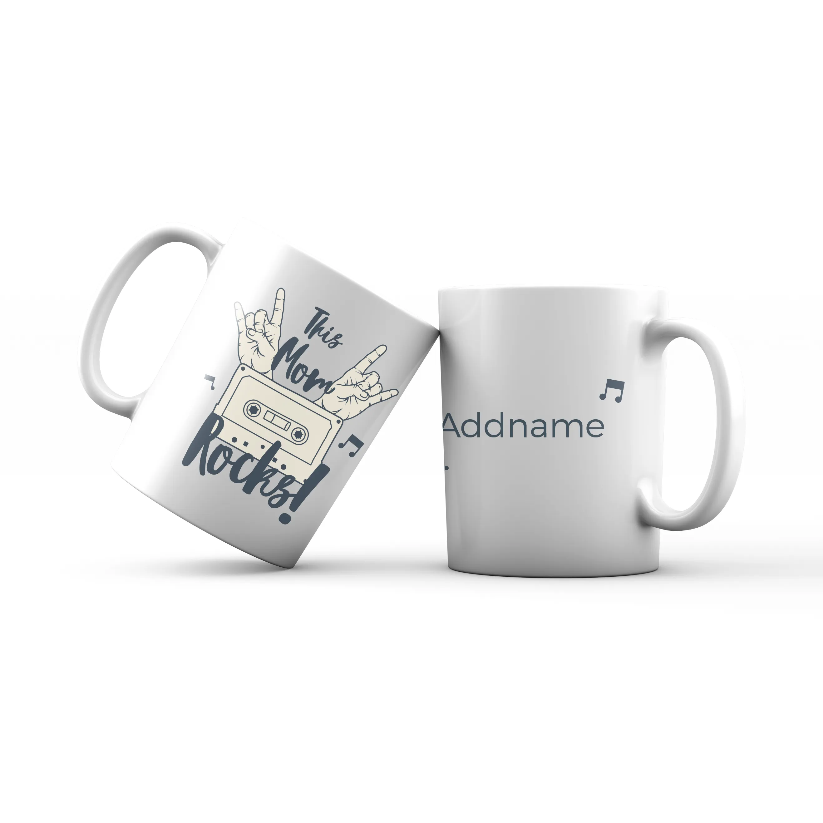 Awesome Mom 1 This Mom Rocks! Cassette Addname Mug