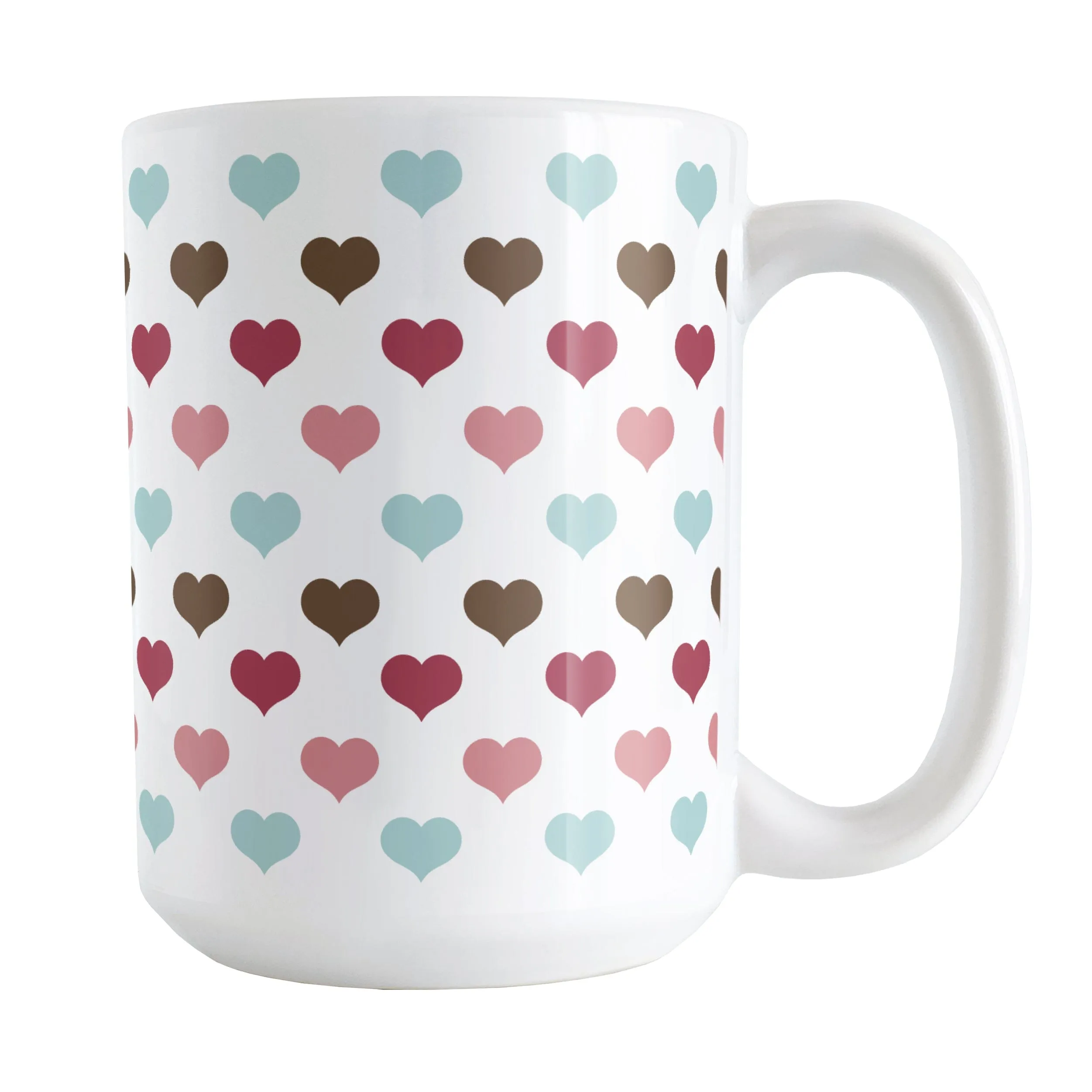 Berry Blue Summer Hearts Mug