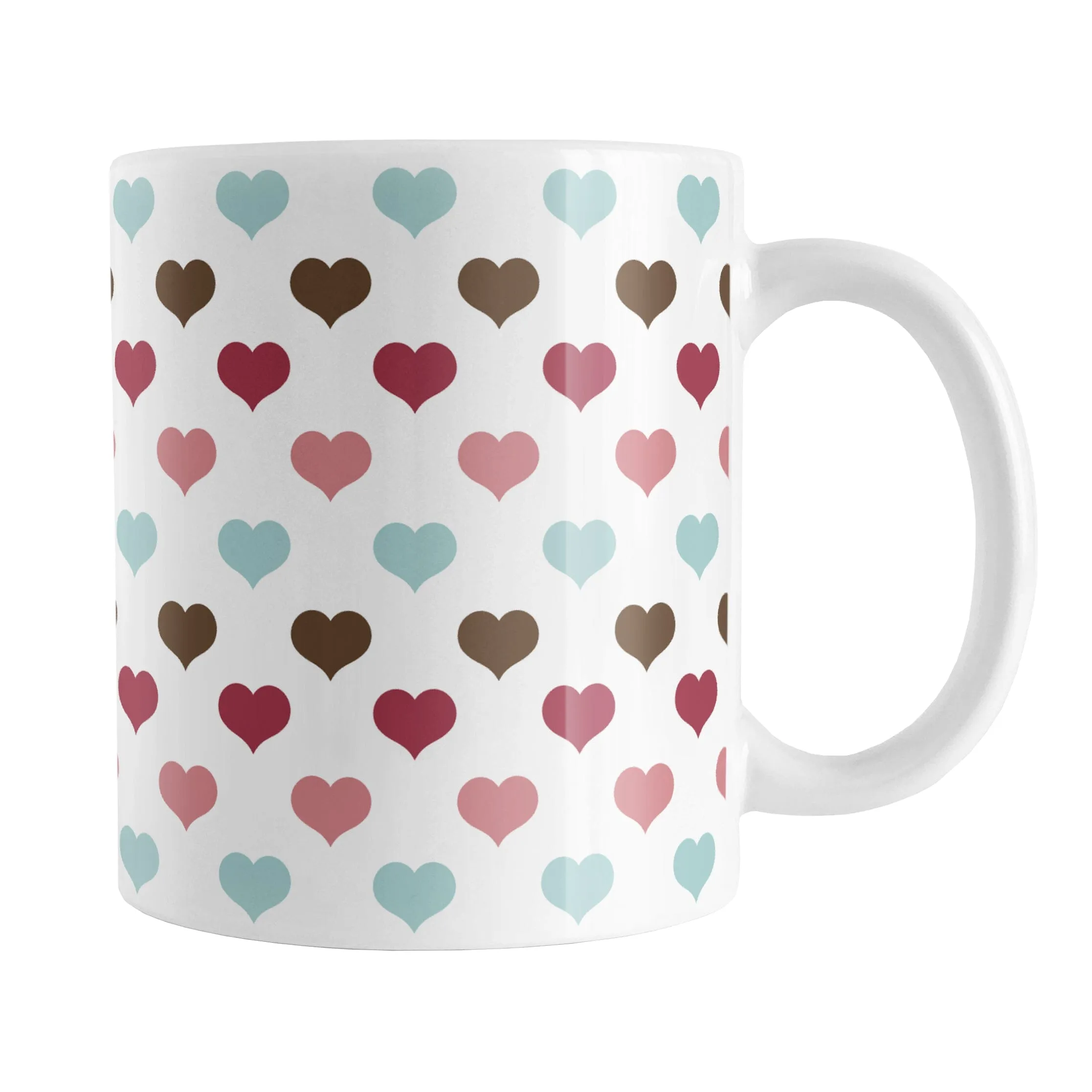 Berry Blue Summer Hearts Mug