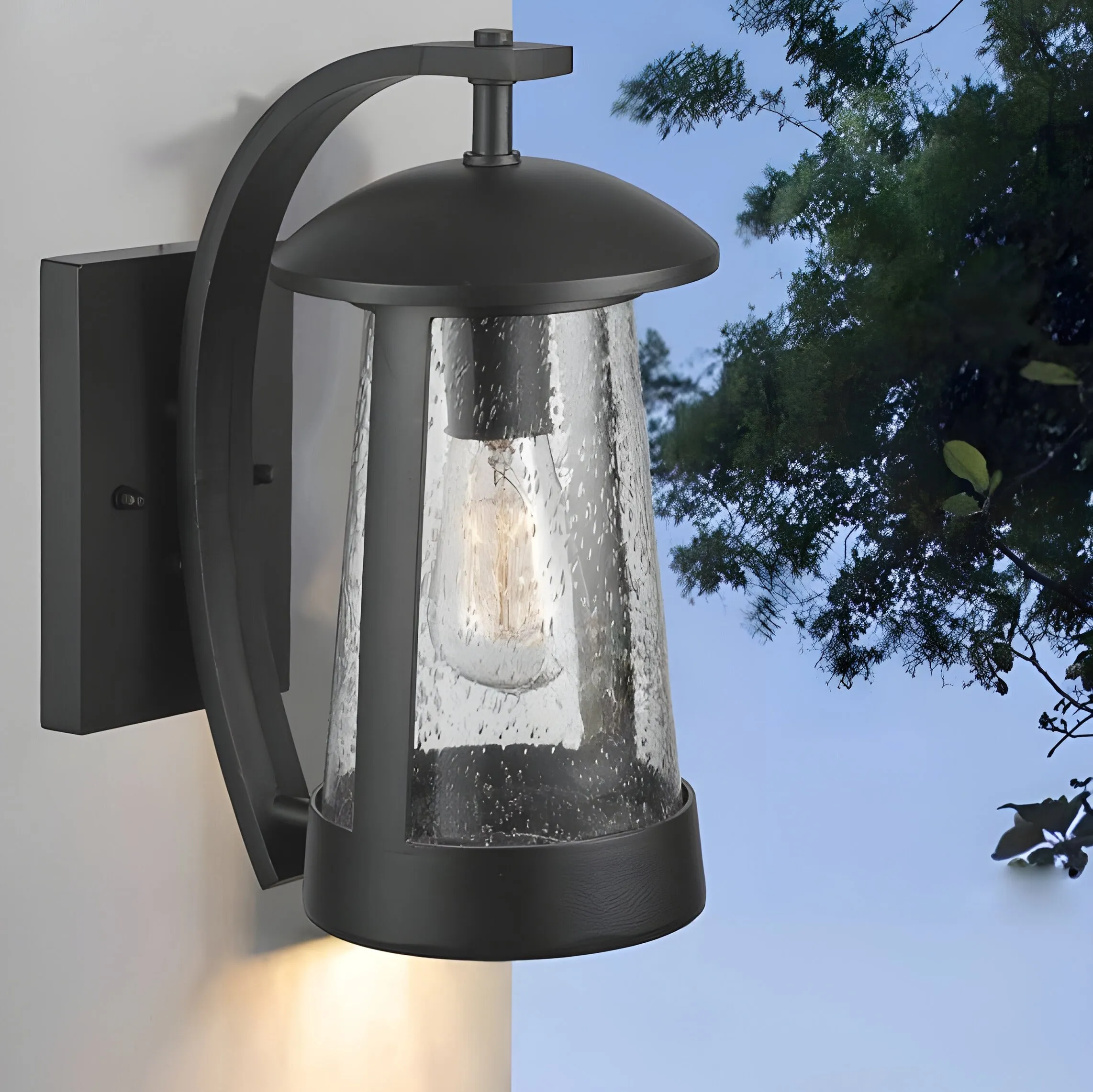 Black Waterproof Outdoor Anti-corrosion LED Wall Lamp for Garden and Porch