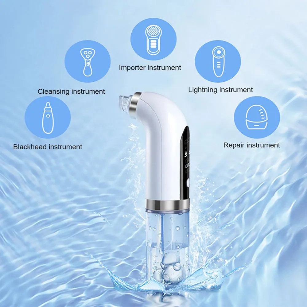 Blackhead Remover Vacuum Suction Pore Cleaner USB Facial Hydrodermabrasion