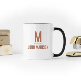 Block Monogram and Name Mug