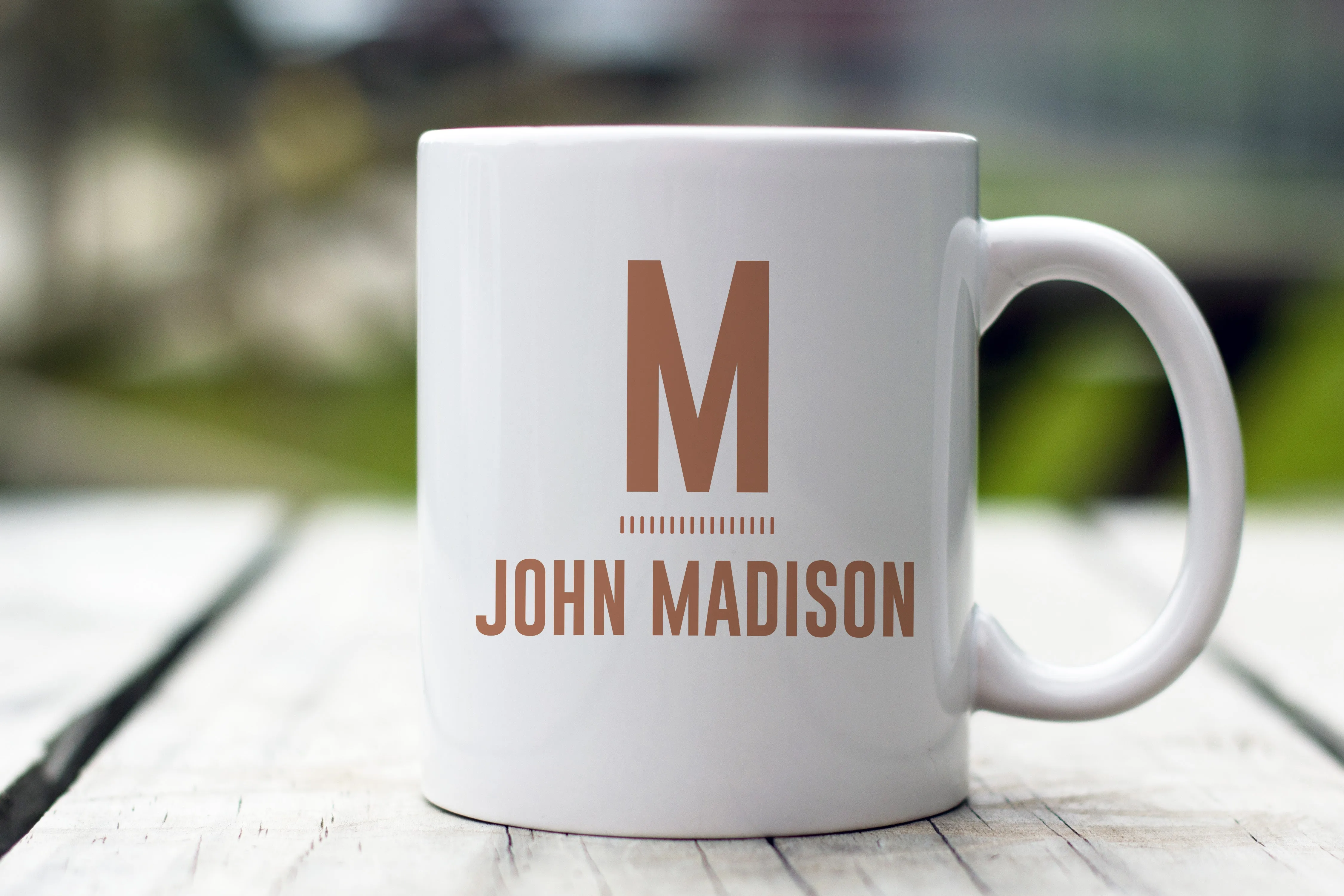 Block Monogram and Name Mug