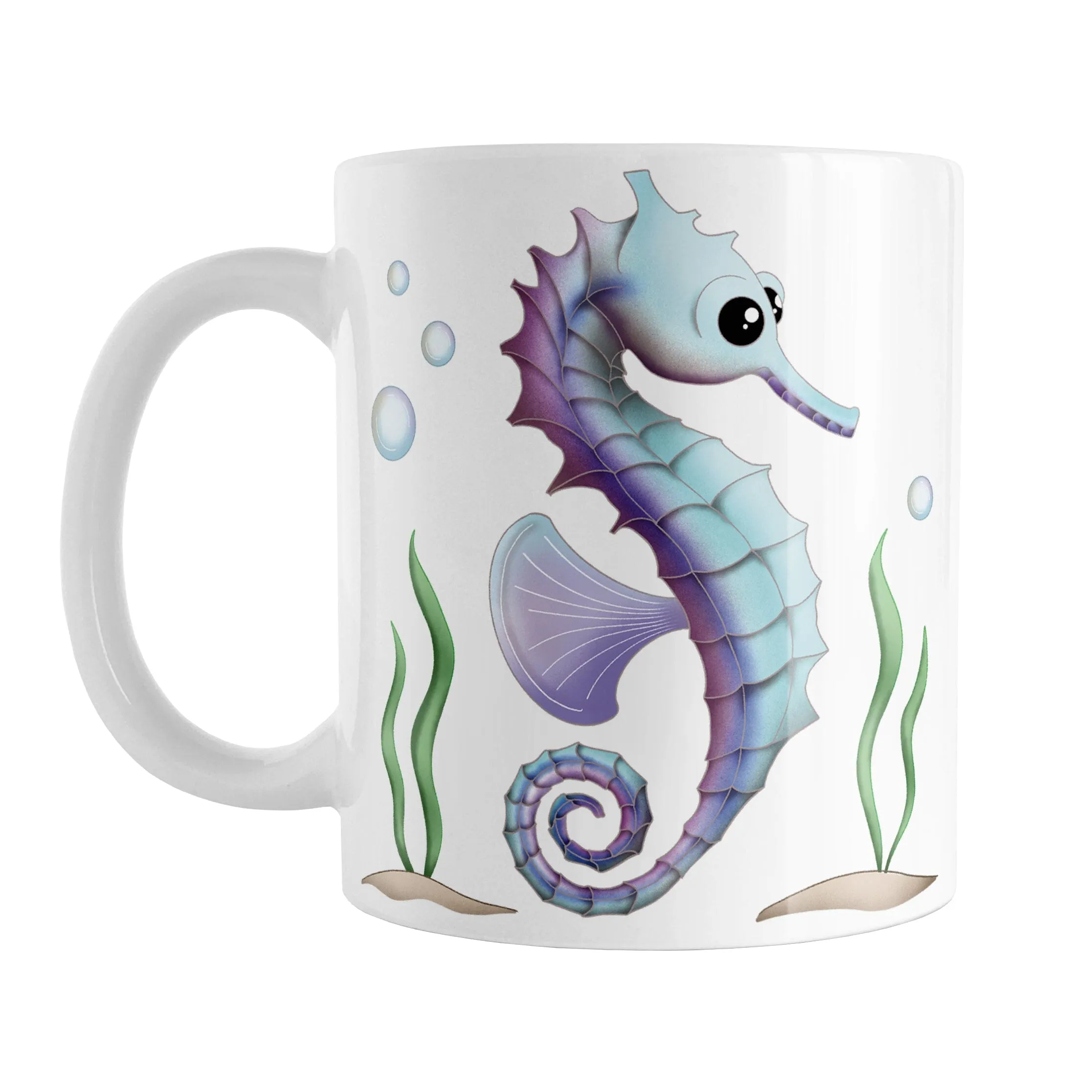 Blue and Purple Seahorse Mug