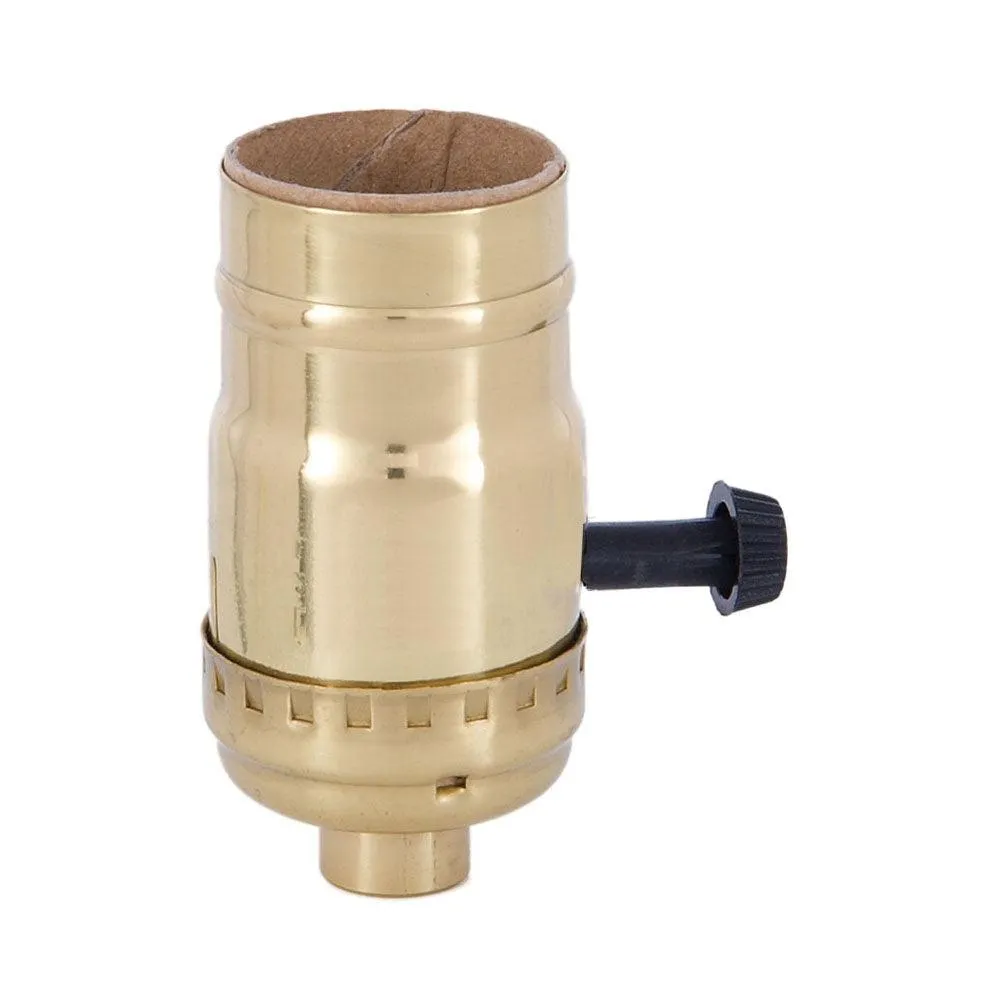 Brass Lamp Sockets, 3-way