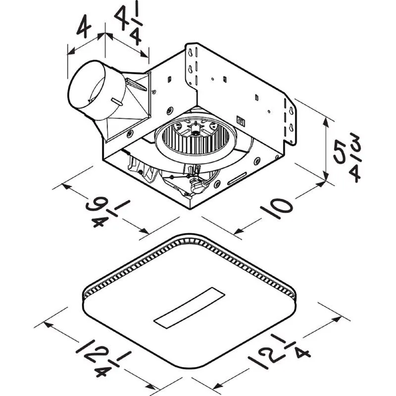 Broan-NuTone Roomside 80 CFM 0.7 Sones Bathroom Exhaust Fan with Light