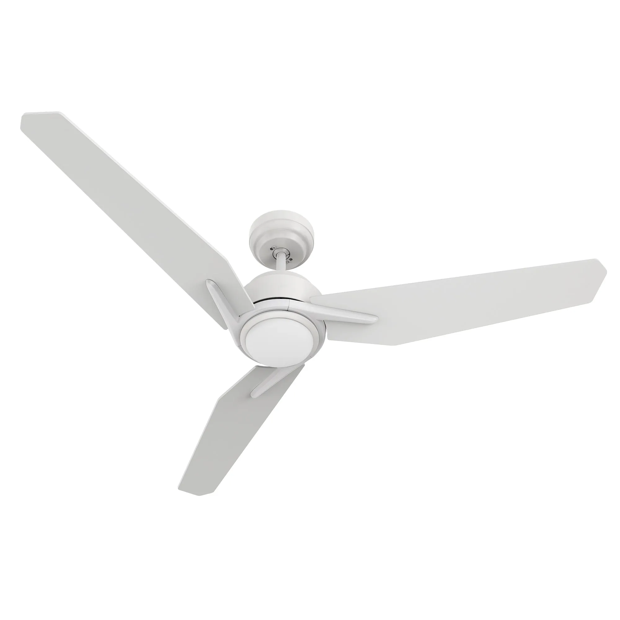 CALEN 56 inch 3-Blade Smart Ceiling Fan with LED Light Kit & Remote Control- White/White