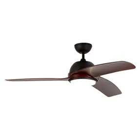 Ceiling Fan 3 Blades Dark Wood/Black Dc Motor