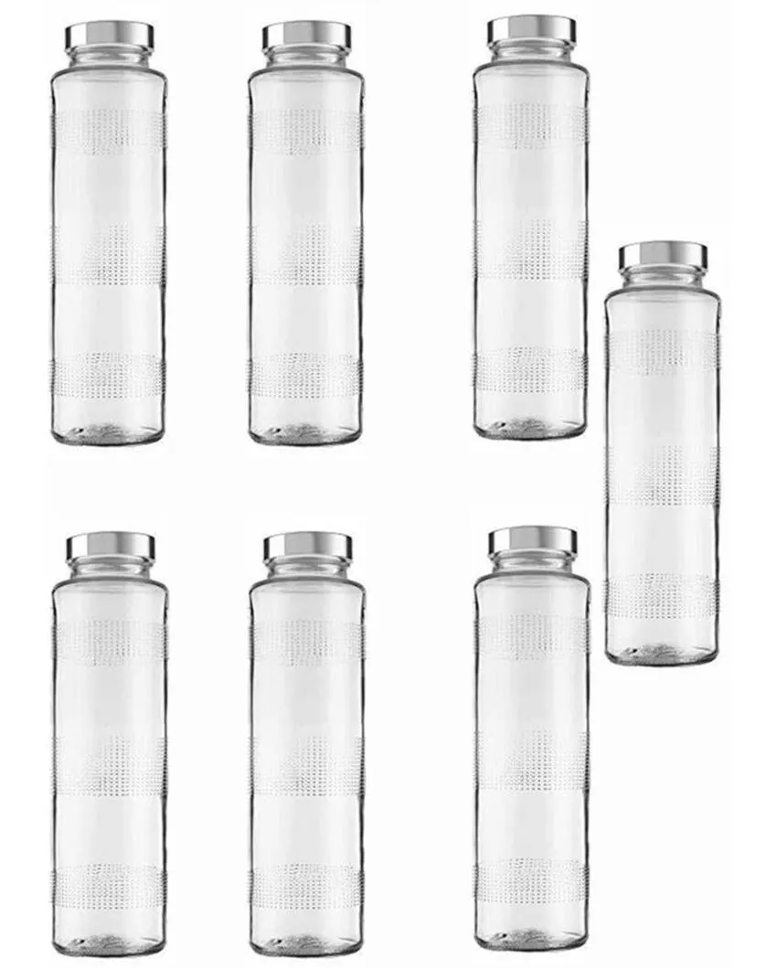 Clear Glass Milk and Water Bottle for Large Capacity Storage Sturdy and Reliable | 750 ML | 3 x 10 inches