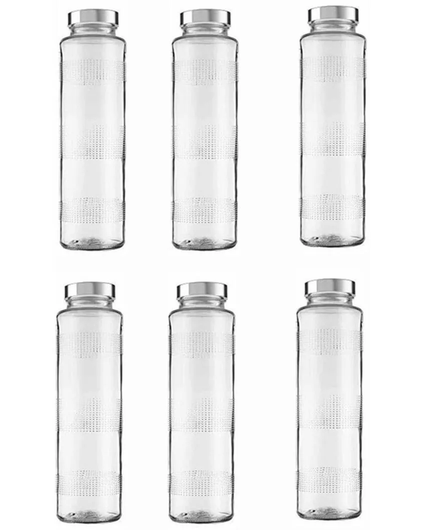 Clear Glass Milk and Water Bottle for Large Capacity Storage Sturdy and Reliable | 750 ML | 3 x 10 inches