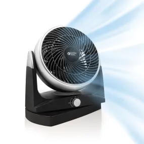 Comfort Zone 8-Inch 3-Speed High-Velocity Oscillating Desk Fan in Black