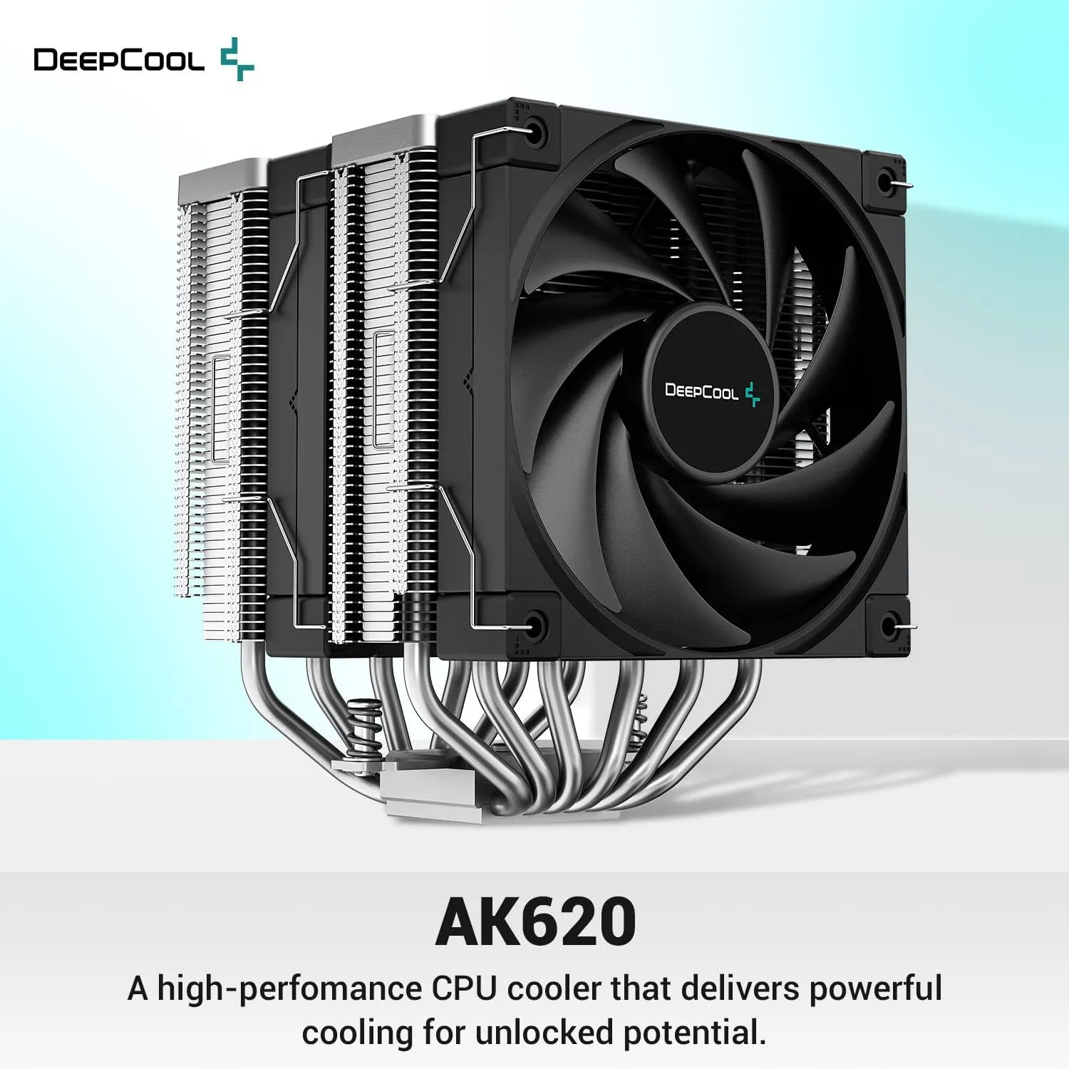 DeepCool AK620 Black 黑色 CPU Cooler, FK120 3-in-1 Cooling Fan, 6 Copper Heatpipes, 260W TDP (AIRDC-AK620)