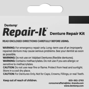 Dentemp Repair-It Denture Repair Kit Pack of 1 (T)