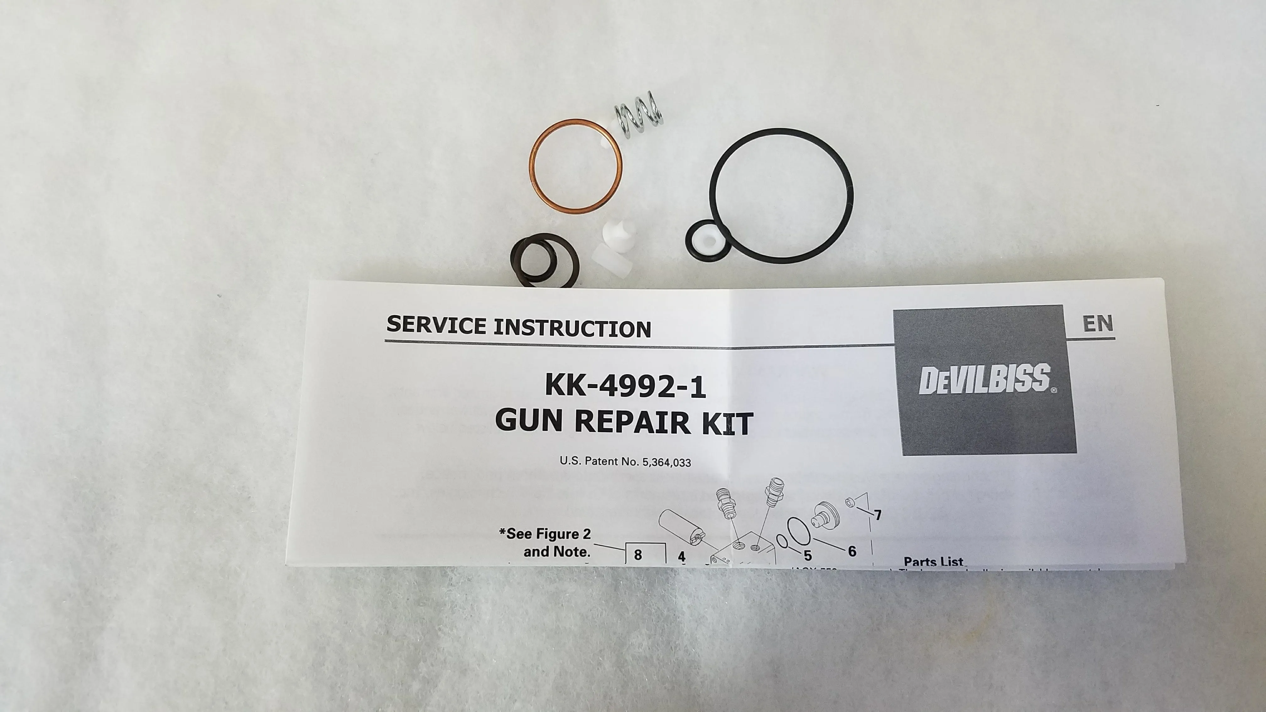 Devilbiss KK-4992-1 191557 Gun Repair Kit