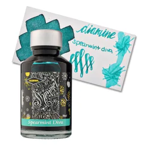 Diamine Shimmer Bottled Ink in Spearmint Diva Turquoise - 50 mL