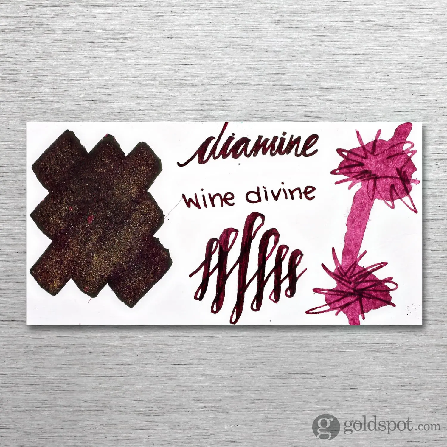 Diamine Shimmer Bottled Ink in Wine Divine Burgundy - 50 mL