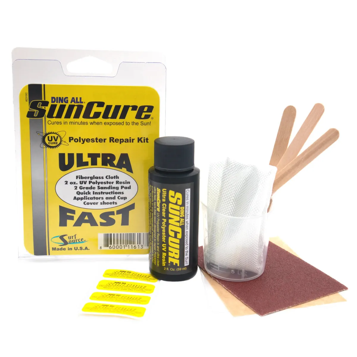 Ding All Sun Cure Polyester Fiberglass Repair Kit - 2oz.