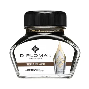 Diplomat Ink Bottle - Octopus Fountain Pen Quick Dry Sepia Black, 30ml | D41001001